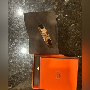 GOLD -BLACK TONE T BRACELET